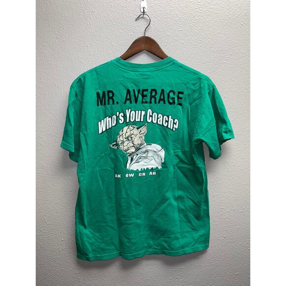 Vintage Malcolm XC Shirt Yoda Graphic Green Tee Medium 2005 2000s - Picture 1 of 9
